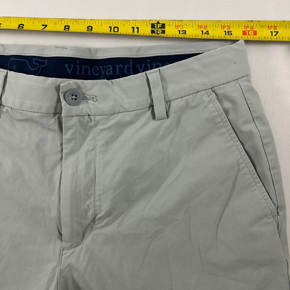 Vineyard Vines Performance Shorts Men 32 Green Grey Stretch Golf Chino Lot of 2 - Picture 12 of 16
